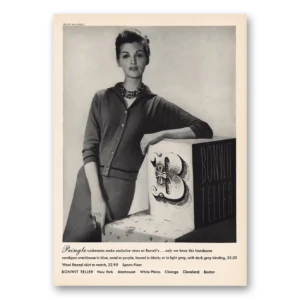 1949 Bonwit Teller Print Ad | Pringle Cashmeres