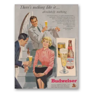 1949 Budweiser Beer Print Ad | Nothing Like It