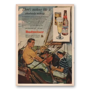 1949 Budweiser Beer Print Ad | Off Shore