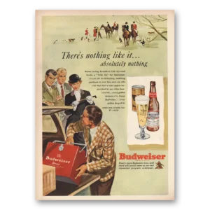 1949 Budweiser Beer Print Ad | Nothing Like It