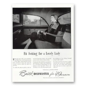 1949 Buick Roadmaster Print Ad | Lovely Lady