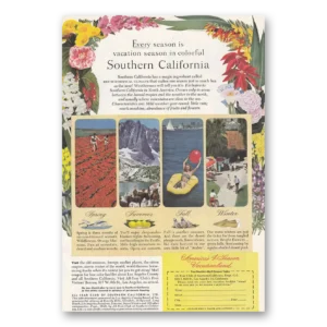 1949 Southern California Print Ad | Vacation Season