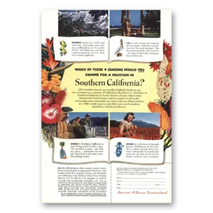1949 Southern California Print Ad | 4 Seasons