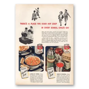 1949 Campbells Soup Print Ad | School Childs Day
