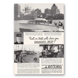 1949 Canadian National Railways Print Ad | Vancouver Harbor