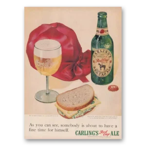 1949 Carlings Red Cap Ale Print Ad | You Can See