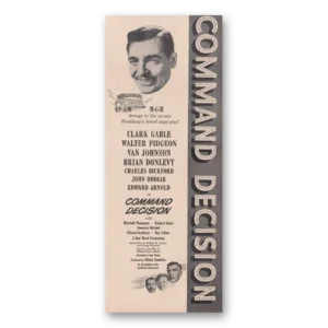 1949 Command Decision Movie Promo Print Ad | Broadways Stage