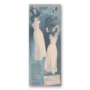 1949 Corette Slips Print Ad | Slip Magic