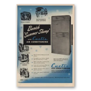 1949 Curtis Air Conditioner Print Ad | Summer Slump