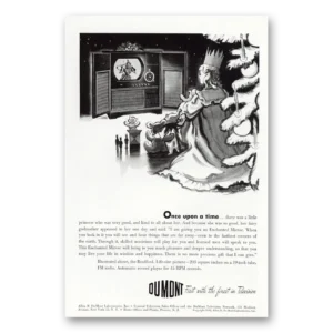 1949 DuMont Television Print Ad | Once Upon Time