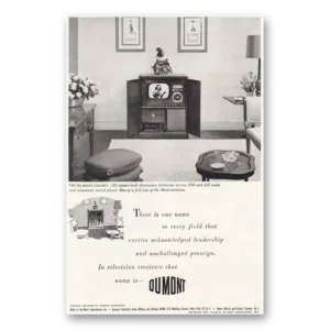 1949 DuMont Television Print Ad | One Name