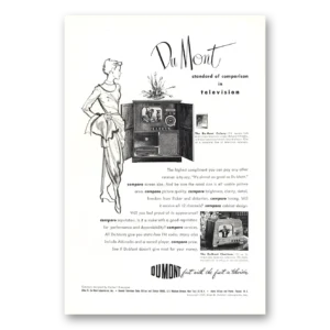 1949 DuMont Television Print Ad | Colony Standard Comparison