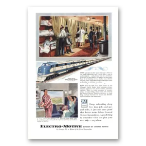 1949 GM Electro Motive Print Ad | Refreshing Sleep