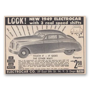 1948 Electrocar Print Ad | Goes Other Way