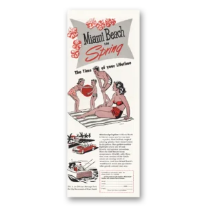 1949 Miami Beach Florida Print Ad | Glorious Springtime