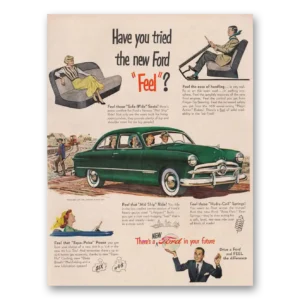 1949 Ford Print Ad | New Ford Feel