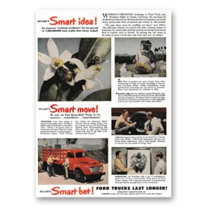 1949 Ford Trucks Print Ad | Millers Smart Idea