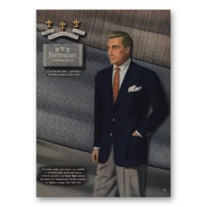 1949 Forstmann Wool Print Ad | Mens Suit