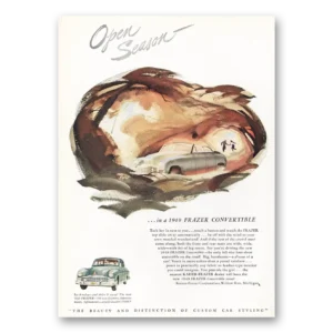 1948 Frazer Convertible Print Ad | Open Season