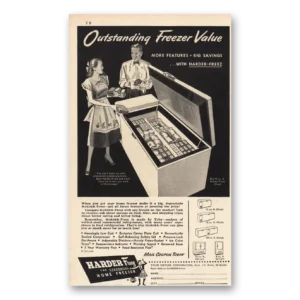 1949 Harder Freez Home Freezer Print Ad | Outstanding