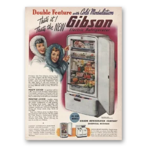 1949 Gibson Refrigerator Print Ad | Cold Modulation
