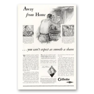1929 Gillette Razor Blades Print Ad | Away From Home