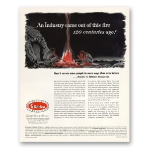 1949 Glidden Print Ad | 120 Centuries Ago