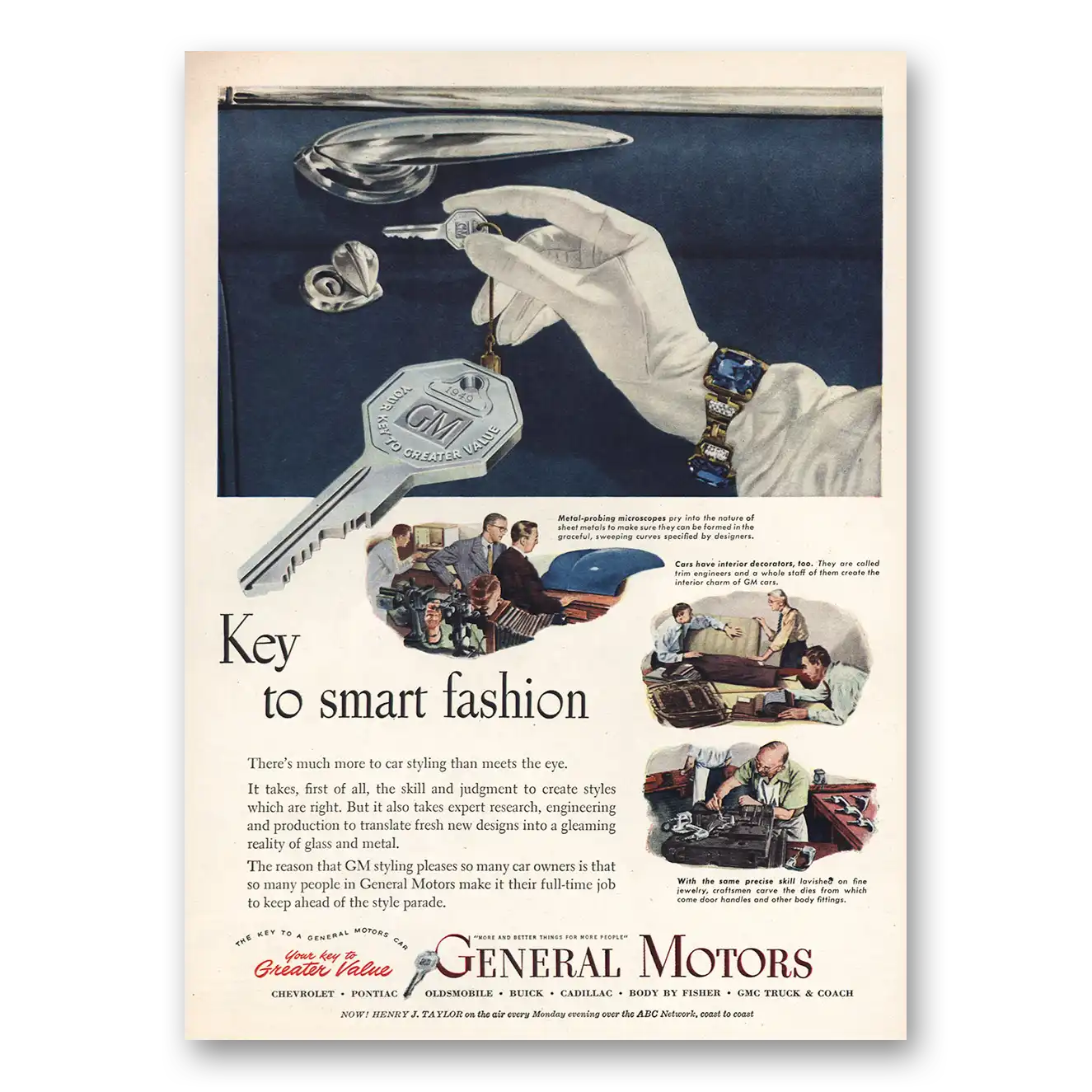 1949 General Motors Print Ad | Smart Fashion