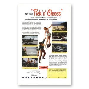 1949 Greyhound Print Ad | Pick Choose