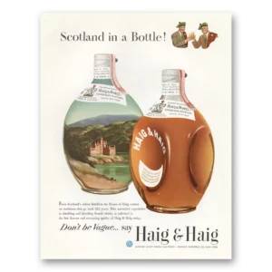 1949 Haig & Haig Print Ad | Scotland Bottle