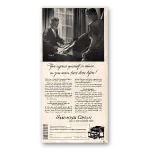 1949 Hammond Organ Print Ad | Express Yourself