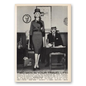 1949 Handmacher Print Ad | Two Men Travel Life