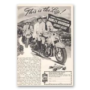 1949 Harley Davidson Print Ad | This Is Life