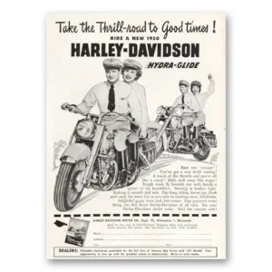 1949 Harley Davidson Print Ad | Good Times