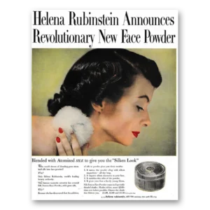 1949 Helena Rubinstein Cosmetics Print Ad | Face Powder