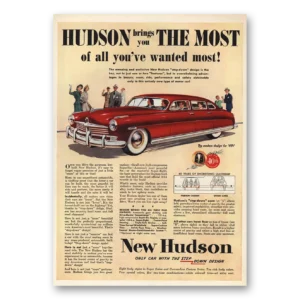 1949 Hudson Motor Car Print Ad | Brings Most