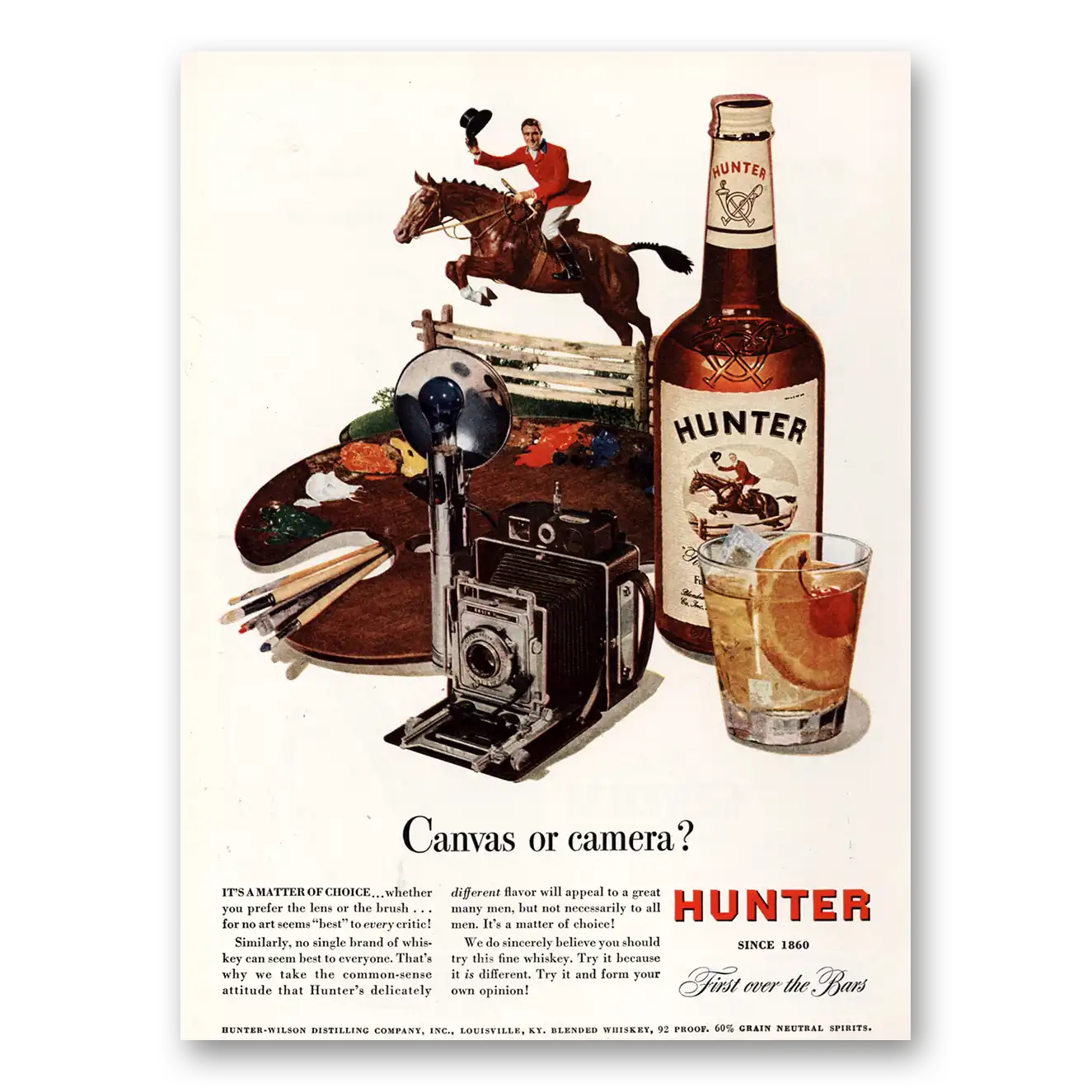 1949 Hunter Whiskey Print Ad | Canvas Or Camera