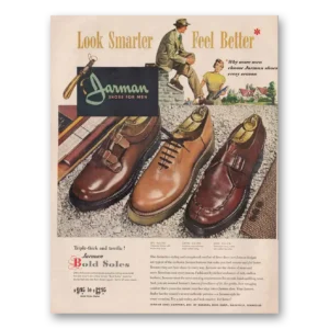 1949 Jarman Shoes Print Ad | Triple Thick Terrific