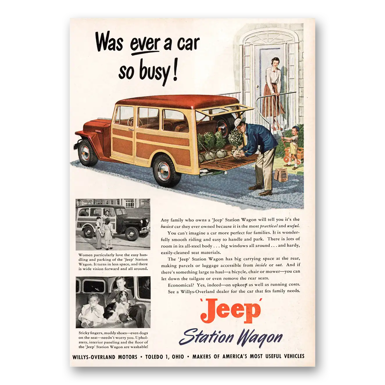 1949 Jeep Station Wagon Print Ad | Car So Busy
