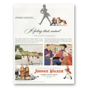 1949 Johnnie Walker Print Ad | Mutual