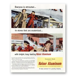 1949 Kaiser Aluminum Print Ad | Attracted Stores