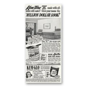 1949 Kem Glo Paint Print Ad | Million Dollar Look