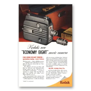 1949 Kodak Movie Camera Print Ad | Sprocketless