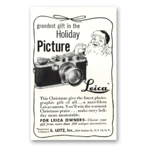 1949 Leica Cameras Print Ad | Grandest Gift