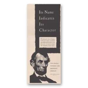 1949 Lincoln National Life Insurance Print Ad | Name Indicates