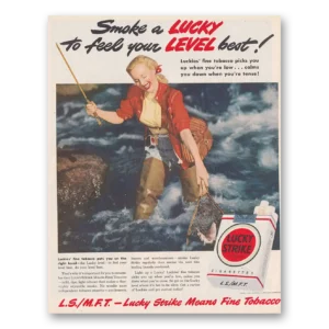 1949 Lucky Strike Cigarettes Print Ad | Level Best