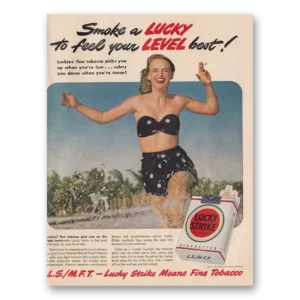 1949 Lucky Strike Cigarettes Print Ad | Smoke Lucky
