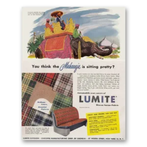 1949 Lumite Automobile Seat Covers Print Ad | Woven Saran