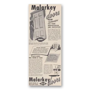 1949 Malarkey Doors Print Ad | Trademarked