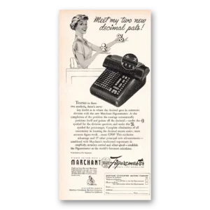 1949 Marchant Figurematic Calculator Print Ad | Figuremaster